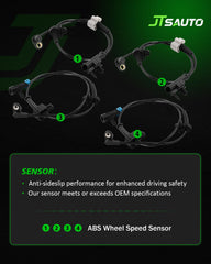 JTSAUTO sensor installed on front wheel hub demonstrating proper fit