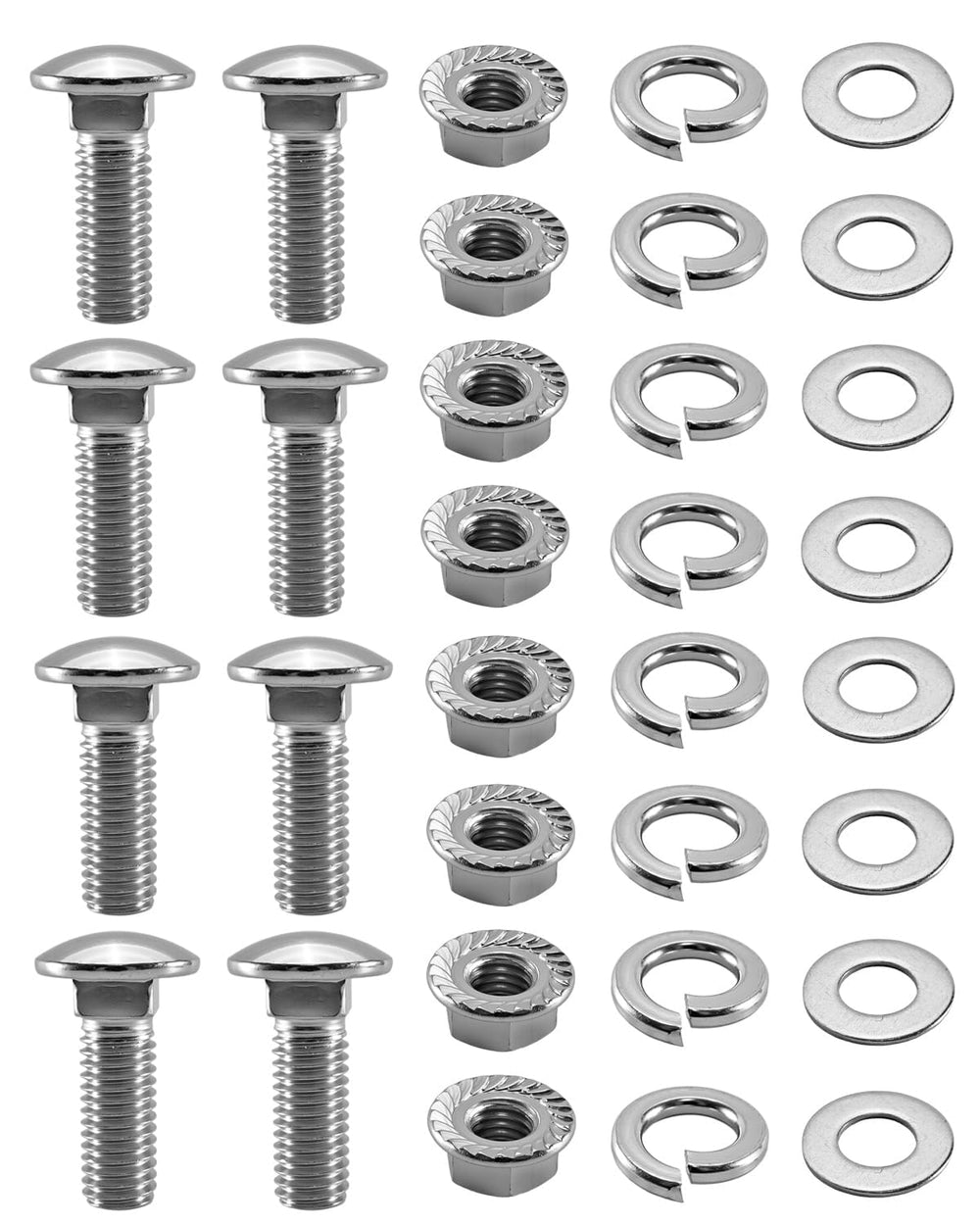 JUFWKO packaged 32-piece bumper bolt kit showing complete hardware set and organized layout