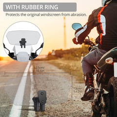 Justech side profile of clip-on deflector highlighting slim, low-profile design for stability