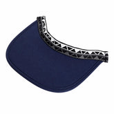 JUSTJOY visor front view showing brim and attachment for glare reduction