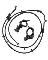 JUWEVAZU front view of washer hose and two nozzles, clear replacement kit benefit