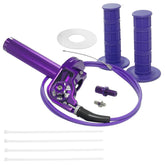 JXPANG front view throttle assembly showing full kit and purple finish for visual upgrade