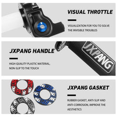 JXPANG transparent cable box close-up revealing cable routing for easier maintenance