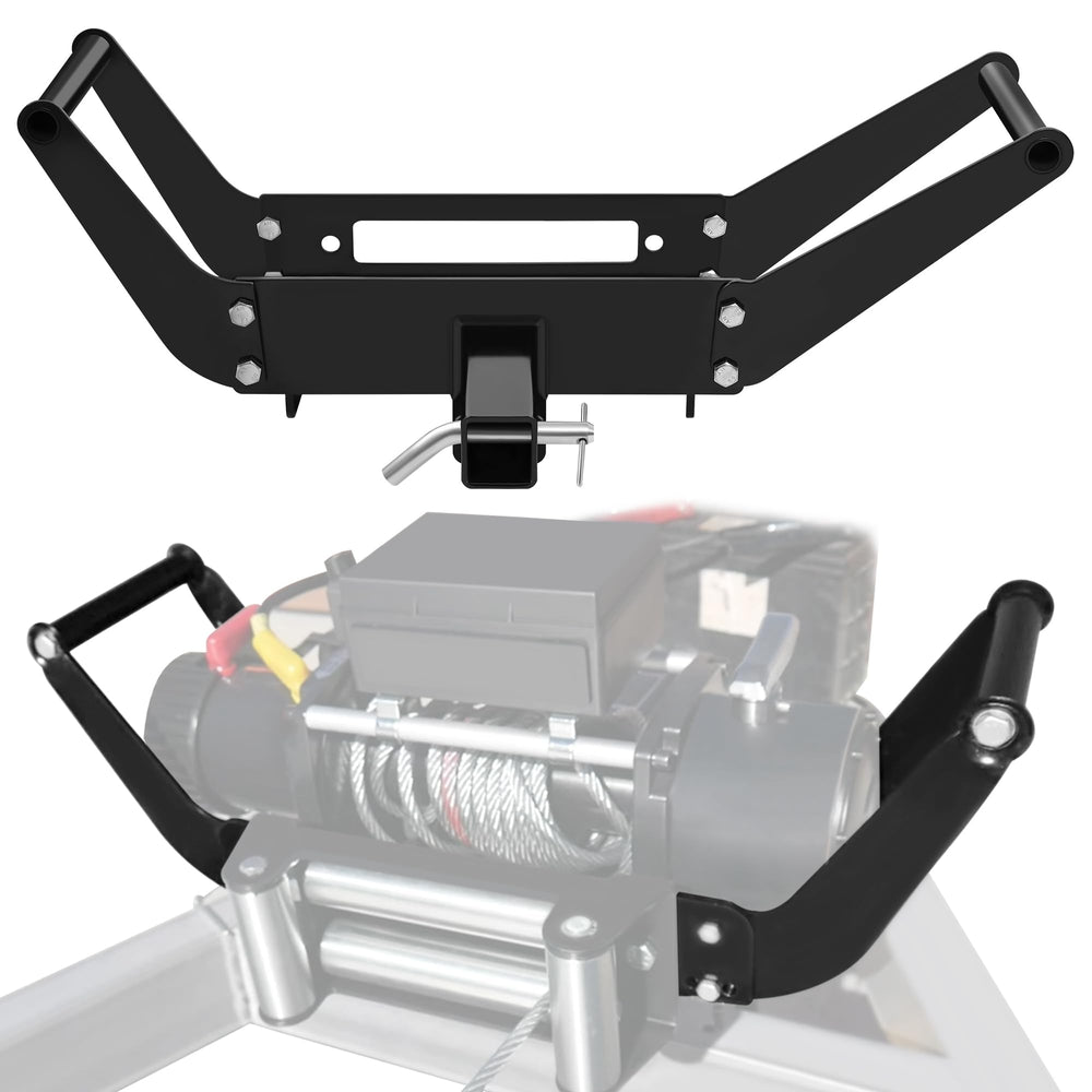 JY PERFORMANCE front view of cradle winch mount plate showing robust design and fit
