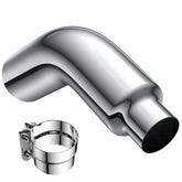 JY PERFORMANCE front profile of elbow showing fit and clean outlet