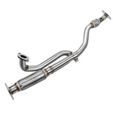 JY PERFORMANCE front view of Y pipe showing fitment and reliable alignment