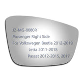 JZSUPER front view passenger right mirror glass showing fit and clear reflection benefit