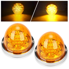 JZYZQBX front view watermelon light showing amber lens and compact design for visibility