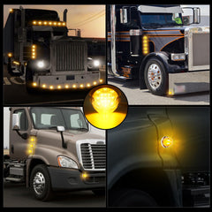 JZYZQBX installed on truck bumper demonstrating improved marker visibility on road
