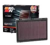 K&N front packaging showing model 33-5075 and fitment benefits