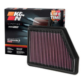 K&N front view of filter showing fit and performance benefit