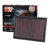 K&N front packaging showing filter and part number, easy identification benefit