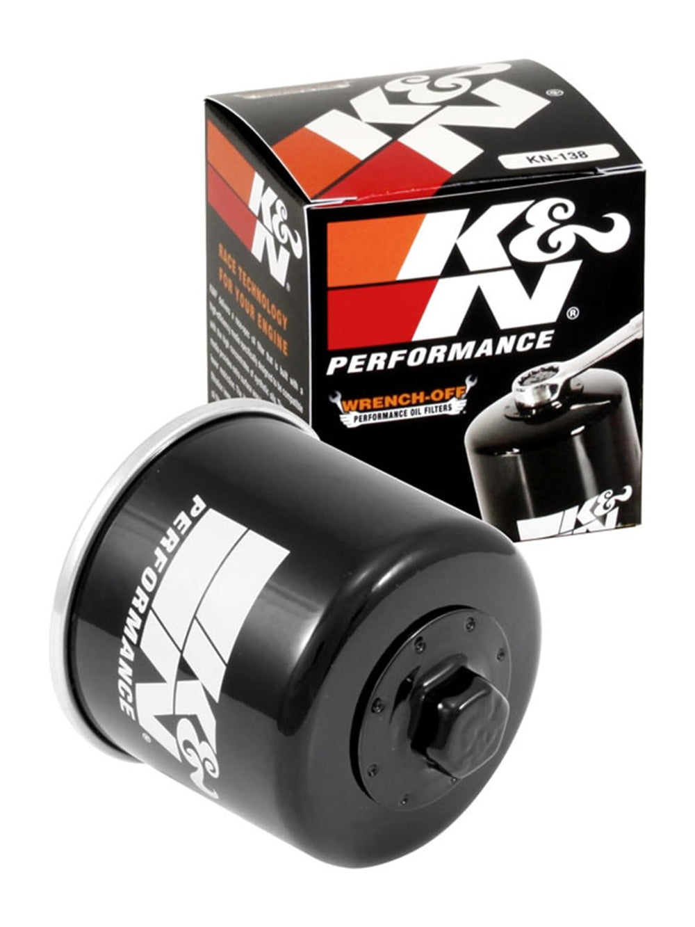 K&N KN-138 front view showing compact durable housing and fitment benefit