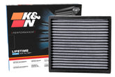 K&N VF2000 front view showing filter frame and airflow benefit