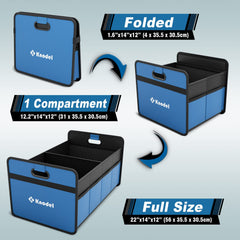 K KNODEL open interior showing two compartments and mesh pockets for organization