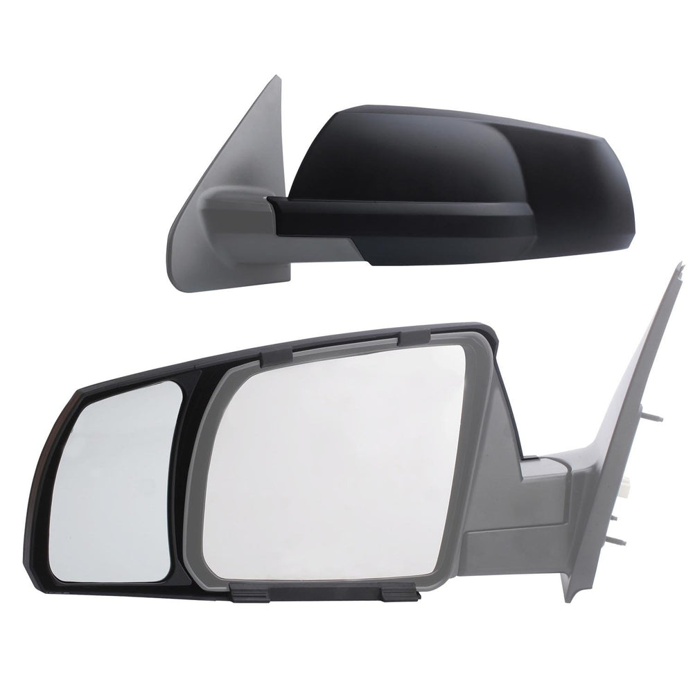 Fit System K SOURCE front view showing full towing mirror extension and improved visibility
