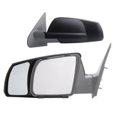 Fit System K SOURCE front view showing full towing mirror extension and improved visibility