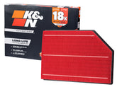 K&N KNA-5125 front view showing shape and fit for quick identification and fitment benefit