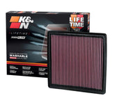 K&N front view of filter 33-2385 showing ready-to-install benefit