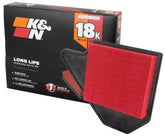 K&N front view of KNA-2462 packaging showing product benefit of long life