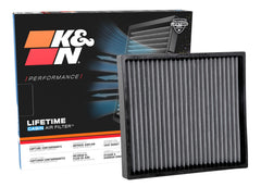 K&N VF2061 front view showing filter face and benefit of consistent airflow