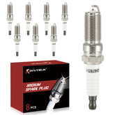 KacuYelin front packaging of eight iridium spark plugs showing complete set benefit
