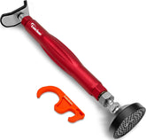 Kaedear front-angled stand showing stable base and roller for easier chain maintenance