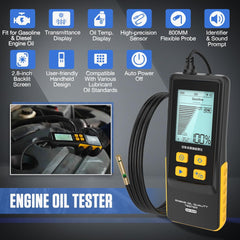 KAISAL 50-inch flexible probe bending to reach deep dipstick holes for easy access