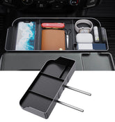 Kaishengyuan front view of tray installed on Ford jump seat shows added storage benefit