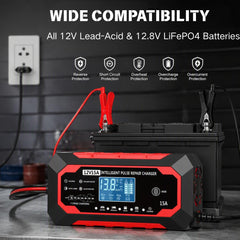 kalonwell mounted on boat battery, maintaining marine deep‑cycle battery health