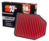 K&N filter front packaging showing product benefits and easy installation