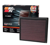 K&N front packaging 33-5017 showing model and benefits