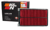 K&N front packaging showing model KNA-5108 and long-life benefit