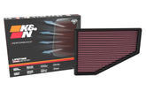 K&N front view of filter showing fit and immediate performance upgrade