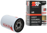K&N HP-2009 front view showing durable canister and thread, for reliable sealing