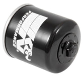 K&N KN-204 front view showing black canister and fitment, aiding quick identification