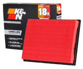 K&N KNA-2409 front view showing replacement filter and fit benefits