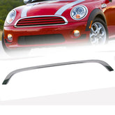 KARPAL chrome hood trim front view showing exact factory fit and visual upgrade