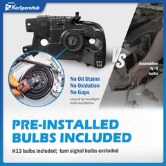 KarSpareHub headlight installed on Ford F-150 demonstrating proper fit