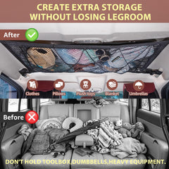 Kaskawise roof organizer filled with blankets demonstrating large capacity and order