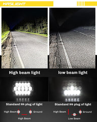 KASLIGHT beam pattern projected on wall demonstrating clear cutoff and spread