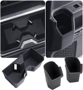 Katorn front console overview showing clean cup holder protection and neat appearance