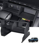Katorn front view of console organizer showing clean fit and neat storage