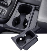 Katorn front view showing black cup holder inserts protecting console