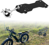 Katywixu front-mounted on e-bike rack showing secure connection and stability