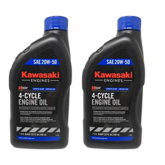Kawasaki Engine 2 quart bottle front label showing branding and part number for easy identification and authenticity