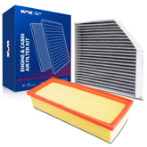 KAX box showing engine and cabin filter kit with easy replacement benefit