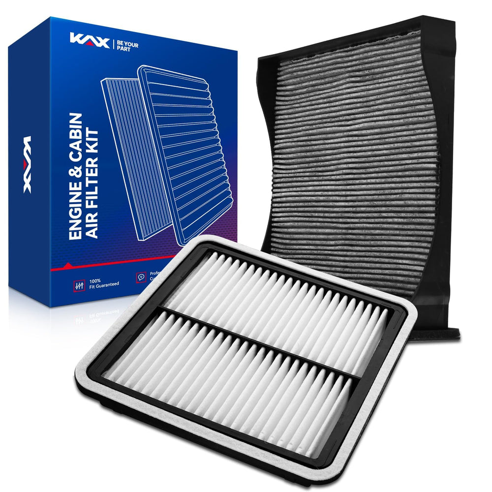 KAX engine and cabin filter kit front packaging showing included parts and benefit convenience