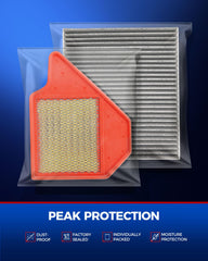 KAX engine bay with filters installed improving engine intake protection