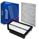KAX front packaging showing engine and cabin filter kit and easy buy convenience